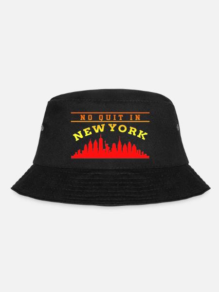 No Quit In New York Europe Usa - Bucket Hat - black