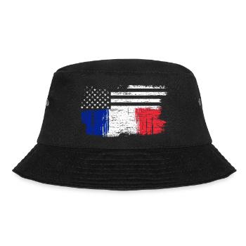 Brush Flag Fusion Stars and Tricolour - Bucket Hat - black - Front - Lela (165cm)