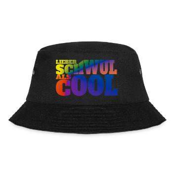 Lieber schwul als cool Liebe Schwul queer Sexismus - Bucket Hat - Schwarz - Vorne - Lela (165cm)