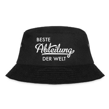 Beste Abteilung der Welt - Bucket Hat - Schwarz - Vorne - Lela (165cm)