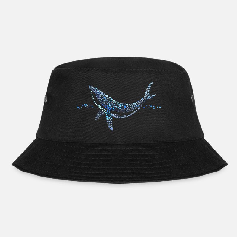 Waltropfen Aquarell - Bucket Hat - Schwarz