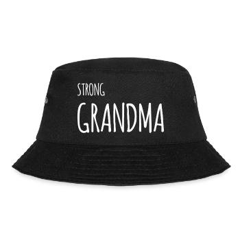 Strong Grandma comic white - Bucket Hat - Schwarz - Vorne - Lela (165cm)
