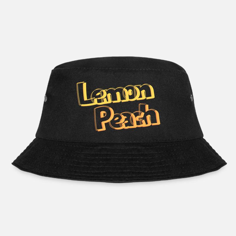Lemon Peach - Bucket Hat - Schwarz