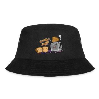 Kawaii-Toastmit witzigem Spruch - Bucket Hat - Schwarz - Vorne - Lela (165cm)