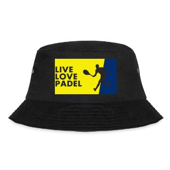 Padel - Geschenk für Padelspieler - Bucket Hat - Schwarz - Vorne - Lela (165cm)