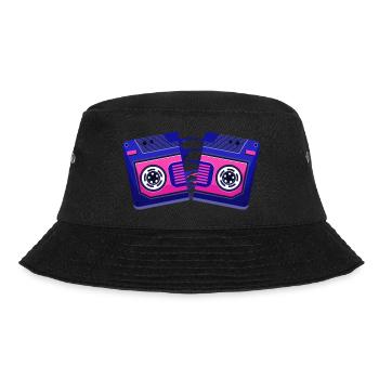 kaputte Kassette - Bucket Hat - Schwarz - Vorne - Lela (165cm)