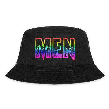 men rs regenbogen - Bucket Hat - Schwarz - Vorne - Lela (165cm)