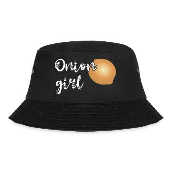 Onion Lover Funny Vegetable Cooking Organic Food - Bucket Hat - Schwarz - Vorne - Lela (165cm)
