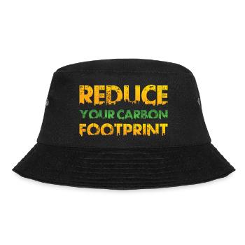 Reduzier deinen ökologischen Fußabdruck Umwelt - Bucket Hat - Schwarz - Vorne - Lela (165cm)