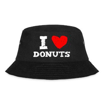 I love donuts with red heart men women - Bob - noir - Devant - Lela (165cm)