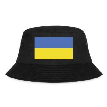 Ukraine Flagg Flage - Bucket Hat - Schwarz - Vorne - Lela (165cm)