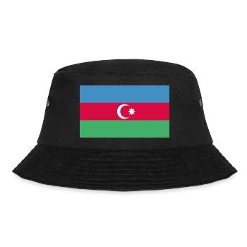 Aserbaidschans Flagge WM EM - Bucket Hat - Schwarz - Vorne - Lela (165cm)