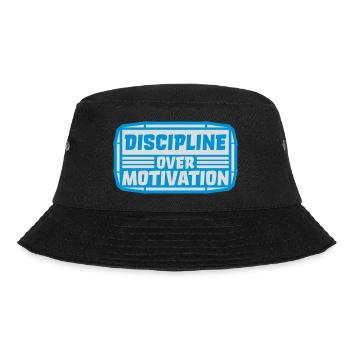 discipline over motivation quote - Bucket Hat - black - Front - Lela (165cm)