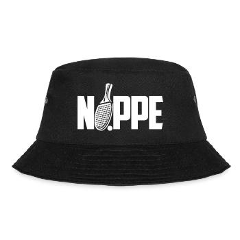Tischtennis Noppe Design mit Tischtennisschläger - Bucket Hat - Schwarz - Vorne - Lela (165cm)