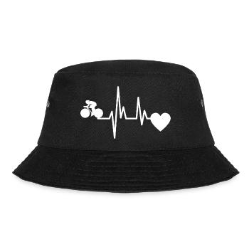 Fahrradtour Fahrrad Radeln Mountainbike Radfahren - Bucket Hat - Schwarz - Vorne - Lela (165cm)