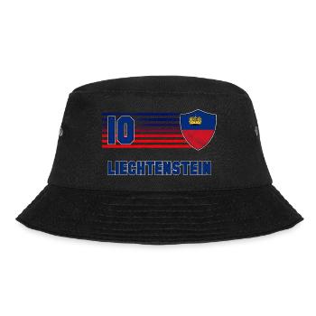 Liechtenstein Fußball Mannschaft - Bucket Hat - Schwarz - Vorne - Lela (165cm)
