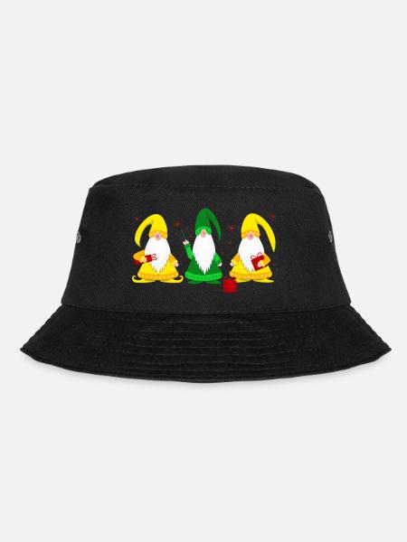 Wichtel Sterne Weihnachten - Bucket Hat - Schwarz