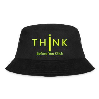 Denken Sie nach, bevor Sie denken bevor Zitate lustiges Meme beliebt - Bucket Hat - Schwarz - Vorne - Lela (165cm)