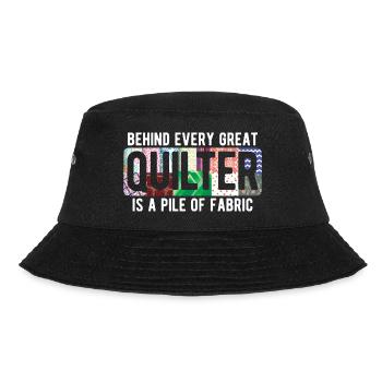 Quilten von Tagesdecken - Bucket Hat - Schwarz - Vorne - Lela (165cm)