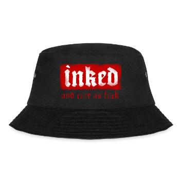 Inked and Cute as Fuck Tattoo Tattoos Tattoofans - Bucket Hat - Schwarz - Vorne - Lela (165cm)