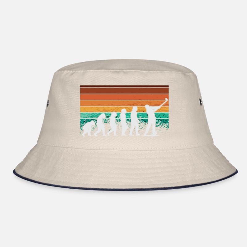 Golf Evolution From Monkey To Men BBall Lovers Bucket Hat