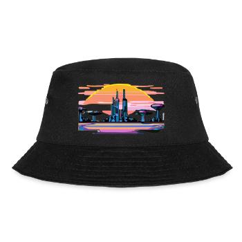 Futuristic landscape - Bucket Hat - black - Front - Lela (165cm)