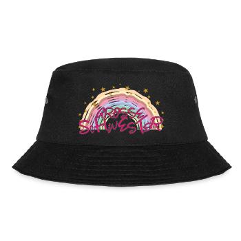 Grosse Schwester Familie Geburt - Bucket Hat - Schwarz - Vorne - Lela (165cm)