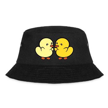 Duckie and Duck YAY - Bucket Hat - black - Front - Lela (165cm)