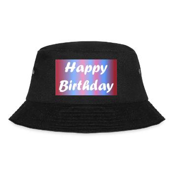 HAPPY BIRTHDAY. HAPPY BIRTHDAY. ANNIVERSARY. - Bucket Hat - black - Front - Lela (165cm)