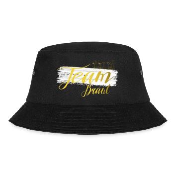 Team Braut JGA Gold Cocktail Design - Bucket Hat - Schwarz - Vorne - Lela (165cm)