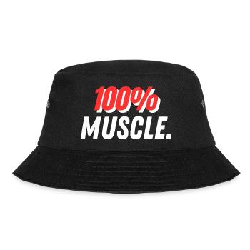100 % Muscle. - Bucket Hat - Schwarz - Vorne - Lela (165cm)