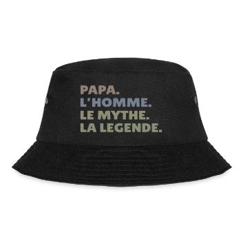 Le meilleur papa, c'est une légende, le plus fort - Bob - noir - Devant - Lela (165cm)