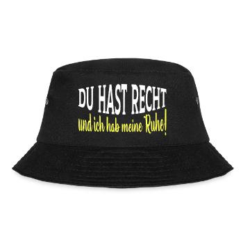 Du hast recht und ich hab meine Ruhe - Bucket Hat - Schwarz - Vorne - Lela (165cm)