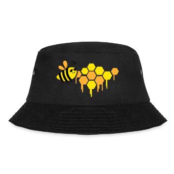 honeycomb bee - Bucket Hat - black - Front - Lela (165cm)