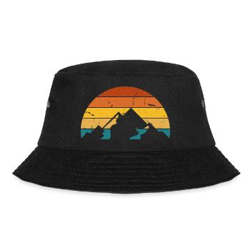 Retro-Berg - Bucket Hat - Schwarz - Vorne - Lela (165cm)