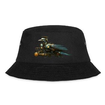 Steampunk Vogel - Bucket Hat - Schwarz - Vorne - Lela (165cm)