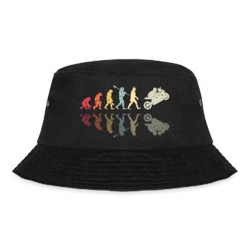 Motorcycle Evolution Vintage Superbike Biker - Bucket Hat - black - Front - Lela (165cm)