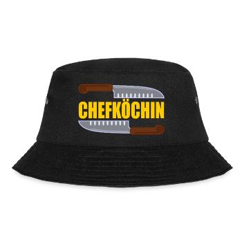 Chefköchin - Bucket Hat - Schwarz - Vorne - Lela (165cm)