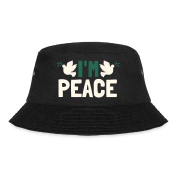 I come in peace im peace couples - Bucket Hat - Schwarz - Vorne - Lela (165cm)