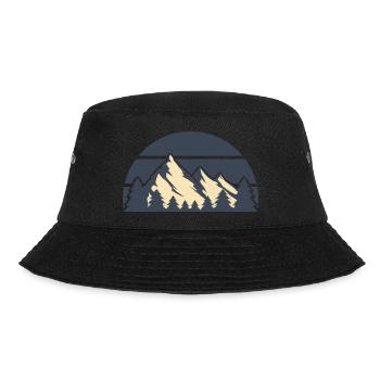 vintage sunset Berge weiß - Bucket Hat - Schwarz - Vorne - Lela (165cm)