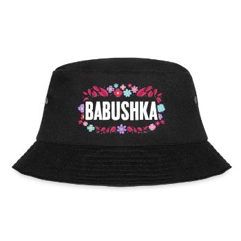 Awesome Babushka Russian Grandma For A Rossiya - Bucket Hat - Schwarz - Vorne - Lela (165cm)