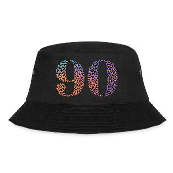90. Geburtstag Leopard - Bucket Hat - Schwarz - Vorne - Lela (165cm)