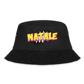 Natale Custom Name Comic Book Style Pop Art, - Bucket Hat - black - Front - Lela (165cm)