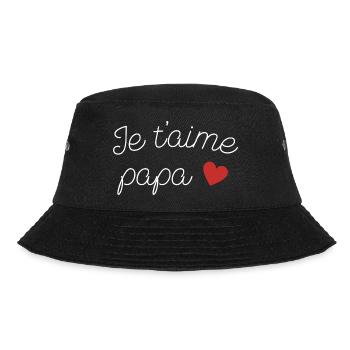 Je t'aime Papa - Père d'amour - I love you Father - Bob - noir - Devant - Lela (165cm)