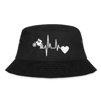 Motorcross Motorcycle Fan Motorcycle Motorcyclist - Bucket Hat - black - Front - Lela (165cm)