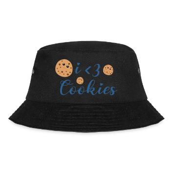 i love cookies - Bucket Hat - Schwarz - Vorne - Lela (165cm)
