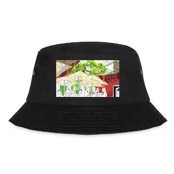 Es gut haben. - Bucket Hat - Schwarz - Vorne - Lela (165cm)
