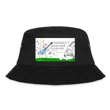 Rockability means move mountains. - Bucket Hat - black - Front - Lela (165cm)