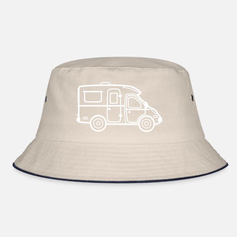 Wohnmobil Teilintergiert - Kontur weiß Bucket Hat
