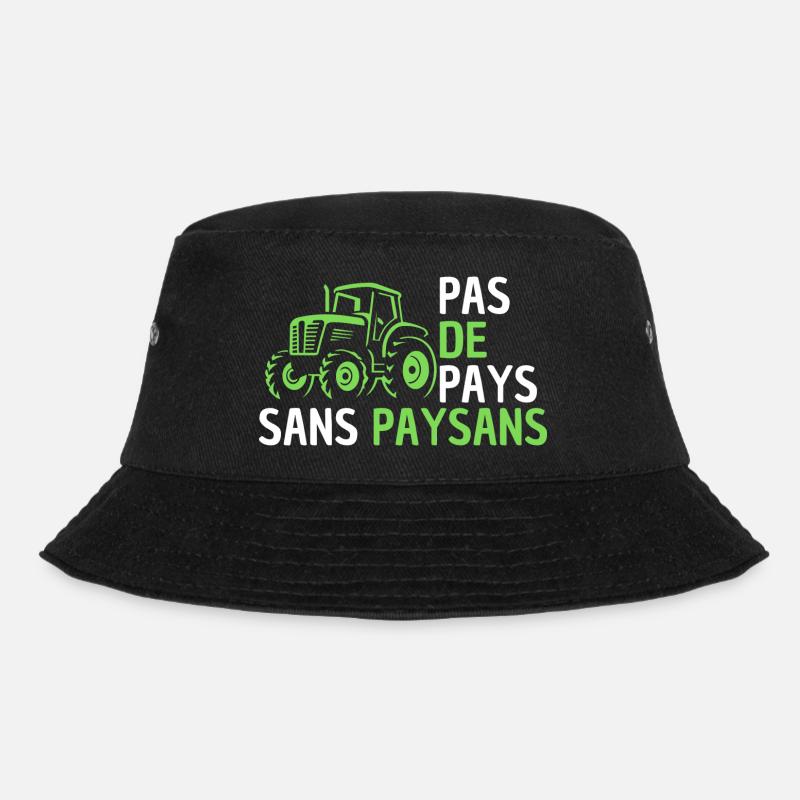 tractor, farmer, peasant, I am a farmer - Bucket Hat - black